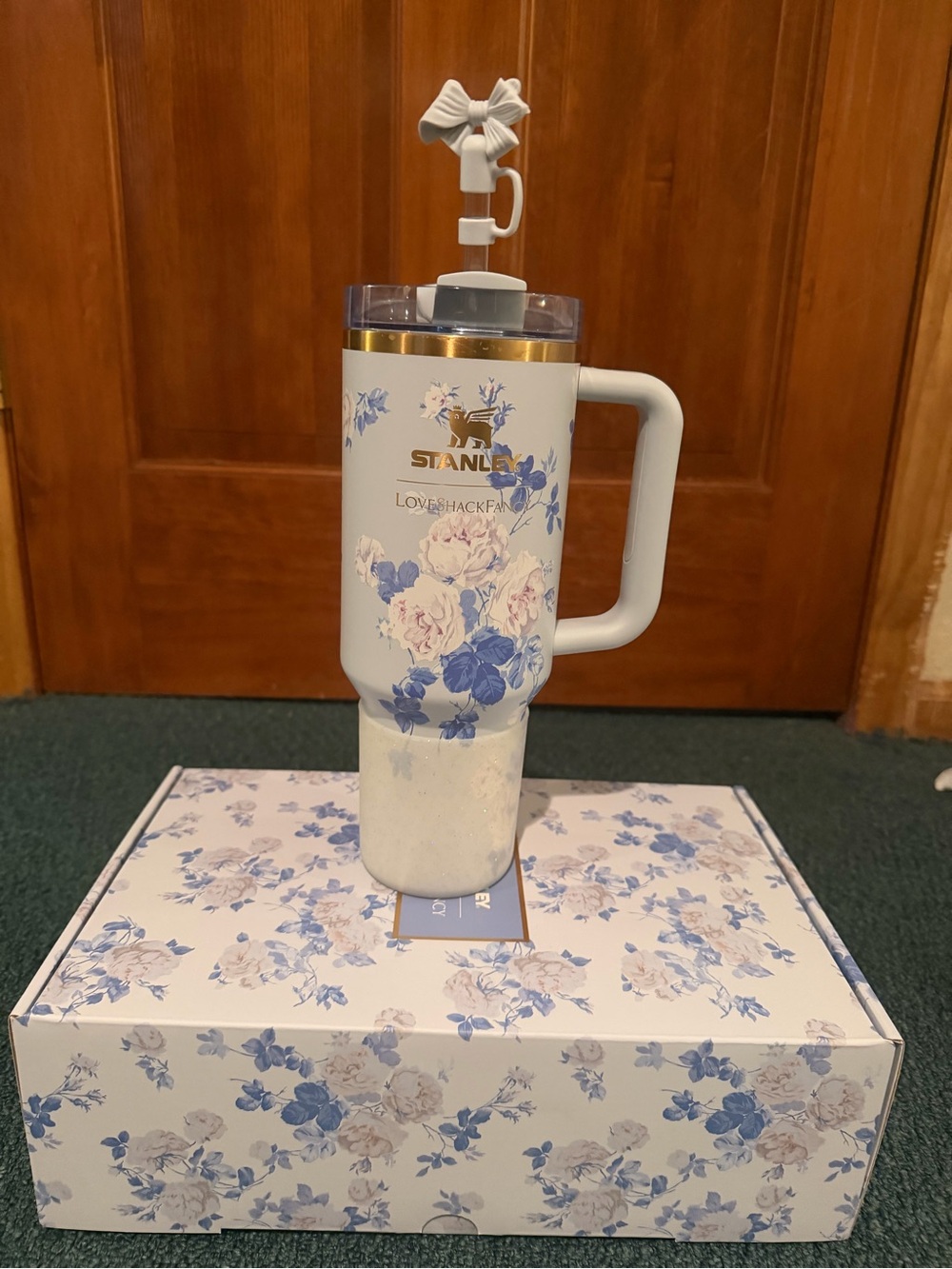 Stanley x LoveShackFancy Tumbler with Blue florals - Picture 1 of 1